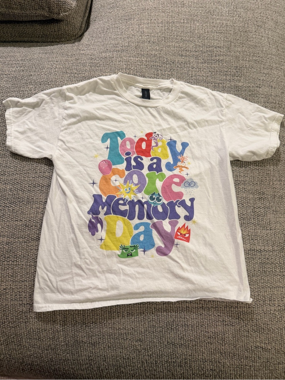 Kids White Graphic Tee - 'Today is a core Memory Day'